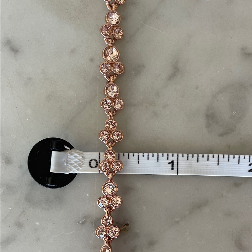 GIVENCHY Rose Gold Tennis Bracelet with Clear Crystals - Picture 15 of 16